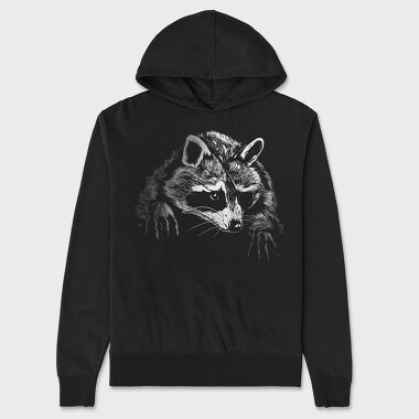 Eyepatch Raccoon, Unisex Men's Hoodie