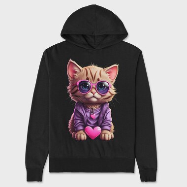 Kitty, Unisex Men's Hoodie