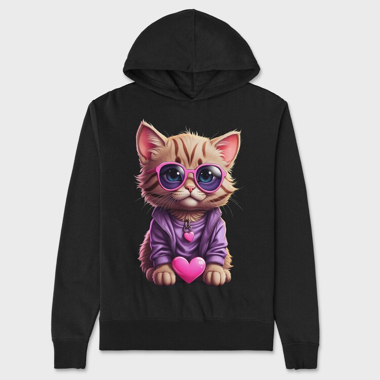 Kitty, Unisex Men's Hoodie