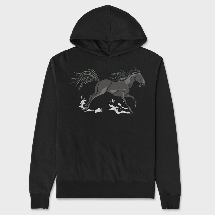 Horse Run, Unisex Men's Hoodie