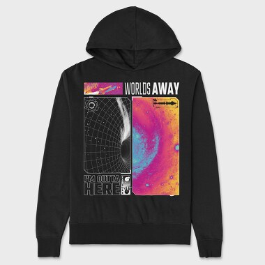 Galaxy Worlds Away, Unisex Men's Hoodie