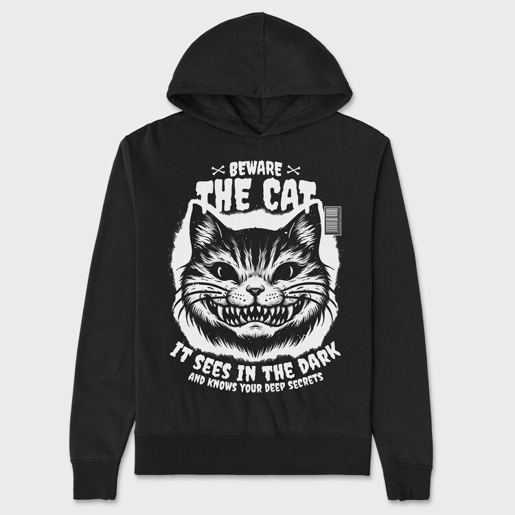 Beware the Cat, Unisex Men's Hoodie