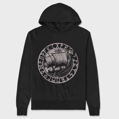 Viking Ship, Unisex Men's Hoodie
