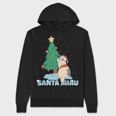 Chistmas Cat, Unisex Men's Hoodie