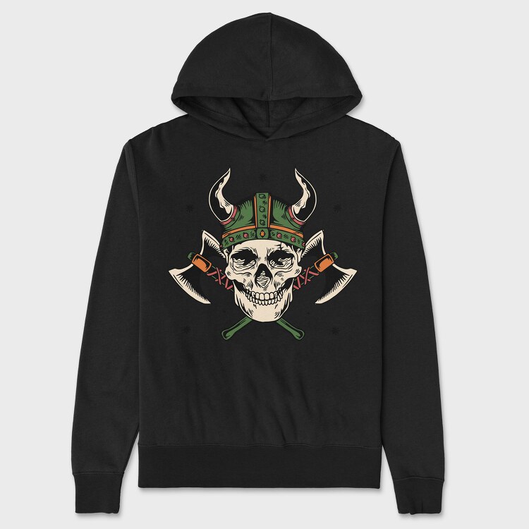 Viking Skull Axe, Unisex Men's Hoodie