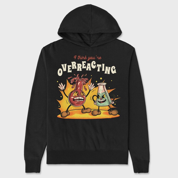 Test Tubes Cartoon, Unisex Men's Hoodie