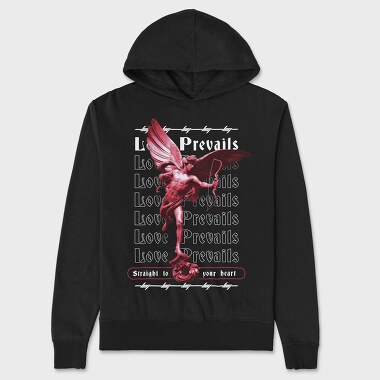 Unisex Men's Hoodie, Love Prevails