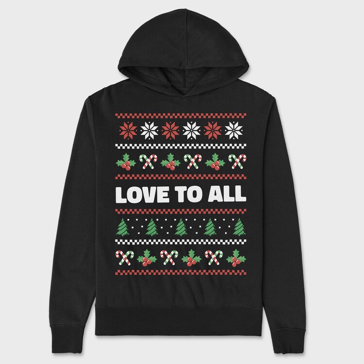 Love to All Ugly Sweater, Unisex Men's Hoodie