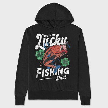 Lucky Fishing, Unisex Men's Hoodie