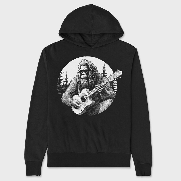 Bigfoot Playing Guitar, Унисекс Мъжко Суичър