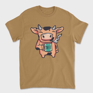 Cow Mug Coffee, Unisex Men's T-Shirt