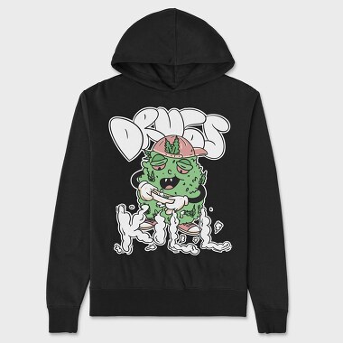 Drugs Kill, Unisex Men's Hoodie