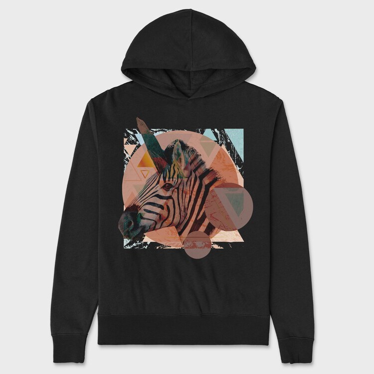 Geometric Zebra, Унисекс Мъжко Суичър