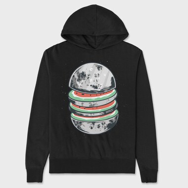 Moon Watermelon, Unisex Men's Hoodie