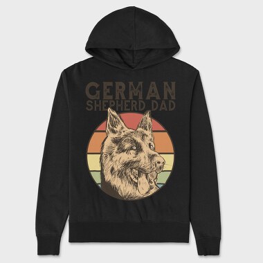 German Shepherd Dad, Unisex Men's Hoodie