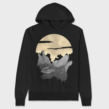 Wolves Howling With the Moon, Унисекс Мъжко Суичър