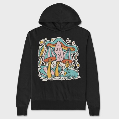 Pastel Retro Mushrooms, Unisex Men's Hoodie