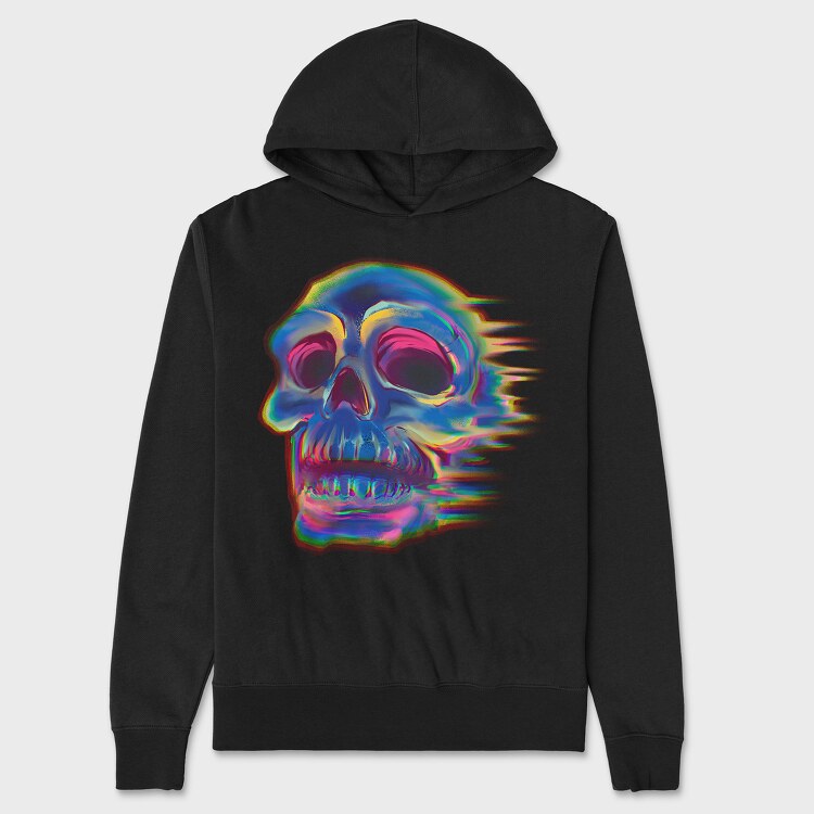 Skull Effect Colorful, Unisex Men's Hoodie