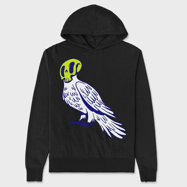Halloween Crow Skull, Unisex Men's Hoodie