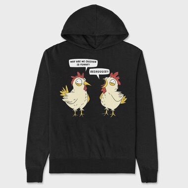 Crazy Funny Chickens, Unisex Men's Hoodie