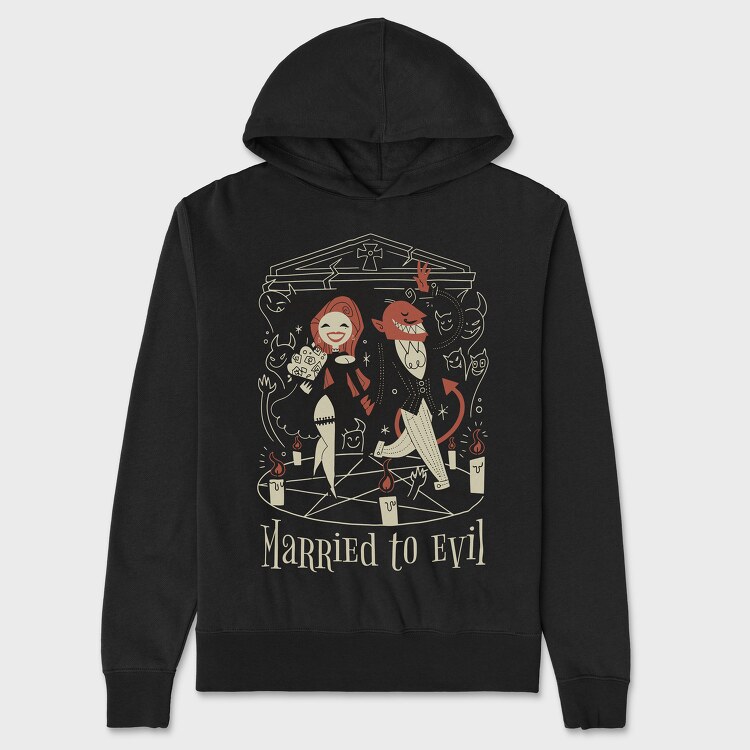Married to Evil, Unisex Men's Hoodie