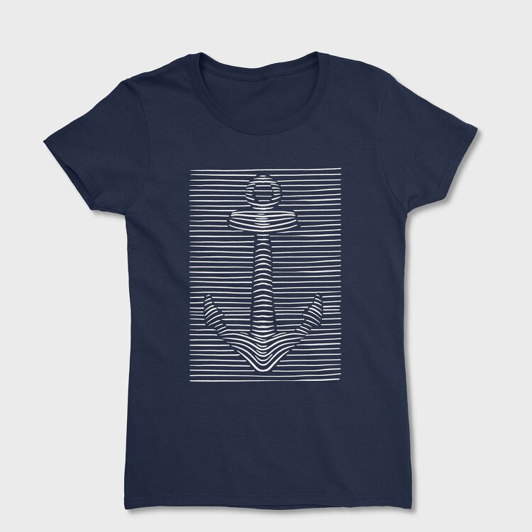 3D Illusion Anchor, Women's T-Shirt