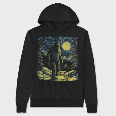 Starry Night Bigfoot, Unisex Men's Hoodie