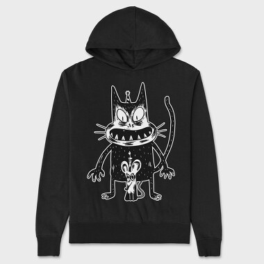 Creepy Cat Mouse, Unisex Men's Hoodie