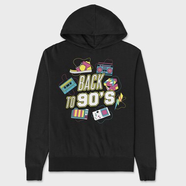 Back to 90 S, Unisex Men's Hoodie