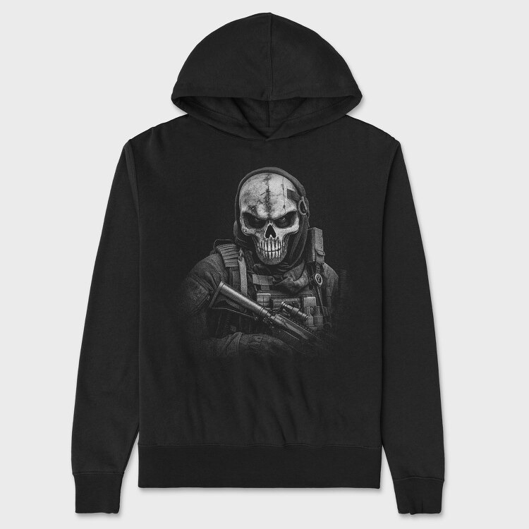 Skull Mask Special Forces, Unisex Men's Hoodie