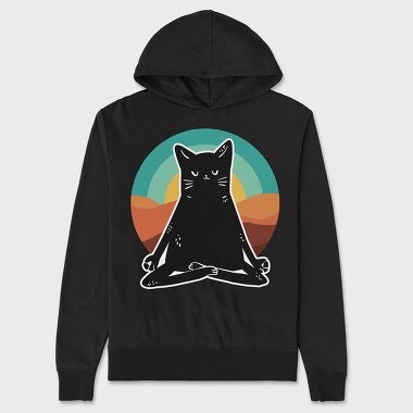 Yoga Cat 2, Unisex Men's Hoodie