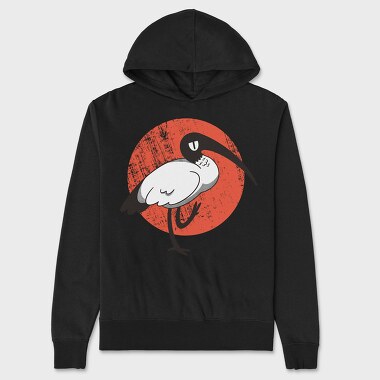 White Ibis, Unisex Men's Hoodie