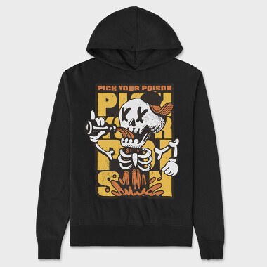 Pick Your Poison Skeleton, Unisex Men's Hoodie
