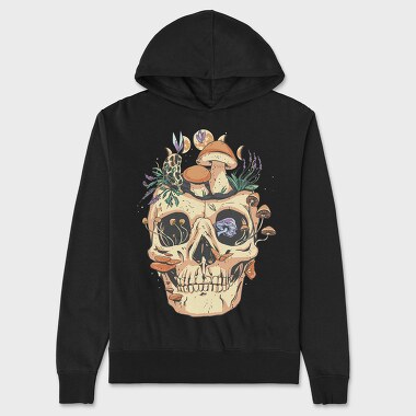 Skull Mushrooms Goblin, Unisex Men's Hoodie