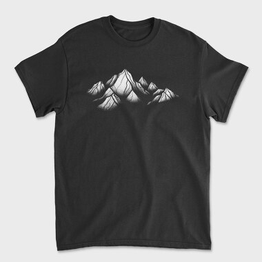 Drawn Mountains, Unisex Men's T-Shirt