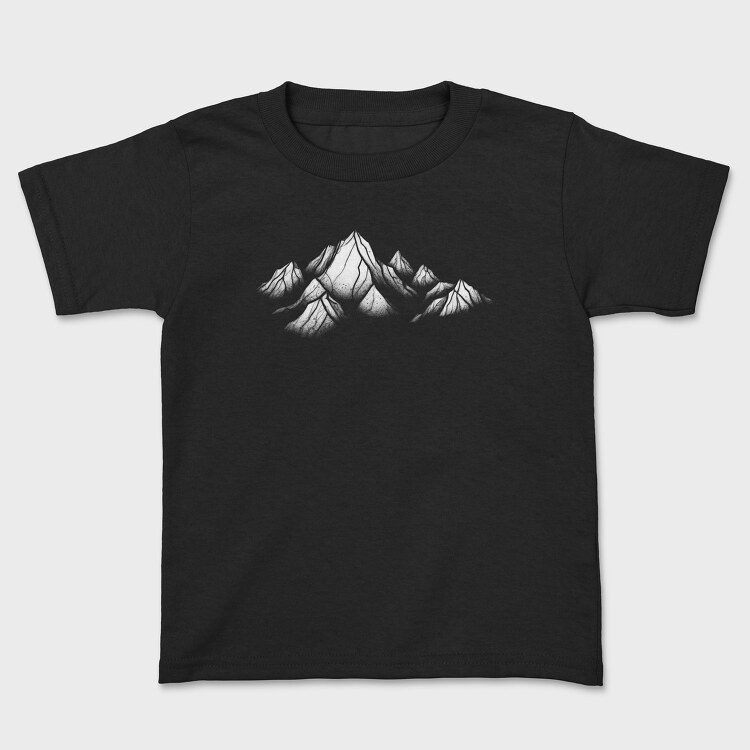 Drawn Mountains, Kids' T-Shirt