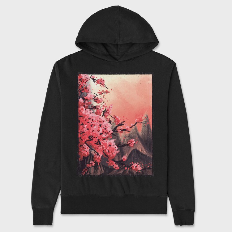 Cherry Blossom Painting, Унисекс Мъжко Суичър