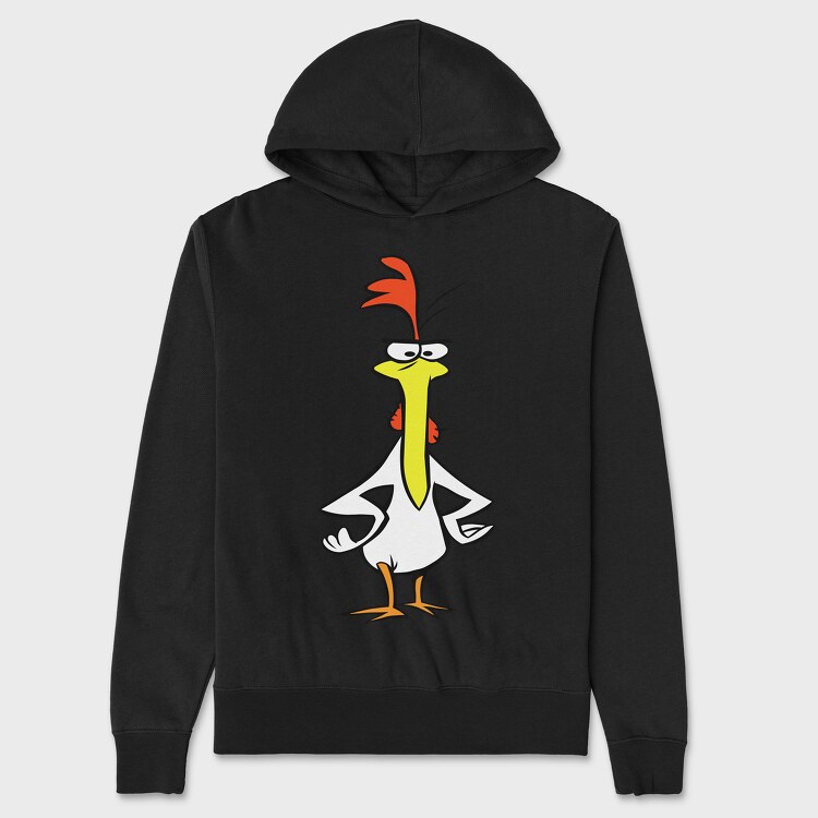 Cartoon Retro Cow and Chicken 6, Unisex Men's Hoodie