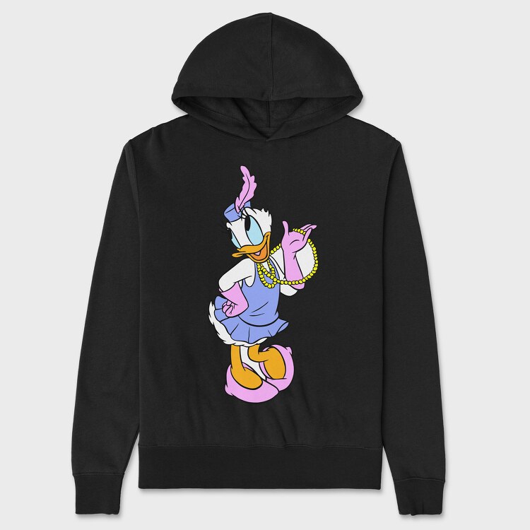 Cartoon Retro Daisy Duck 4, Unisex Men's Hoodie