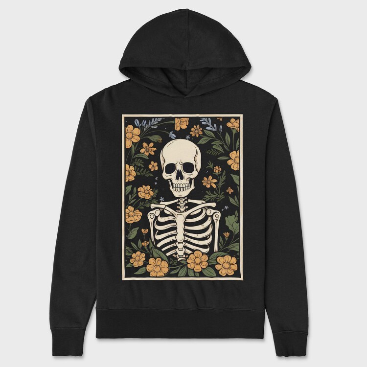 Floral Skeleton, Unisex Men's Hoodie
