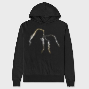 Girl and Golden Retriever, Unisex Men's Hoodie
