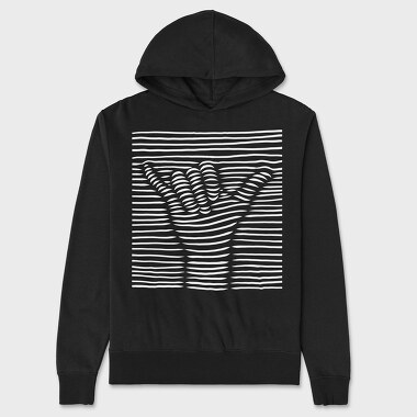 Shaka Sign 3d, Unisex Men's Hoodie
