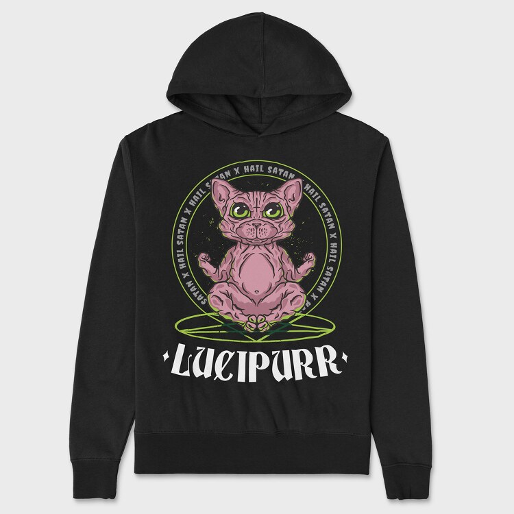 Cute Cat Satan, Unisex Men's Hoodie