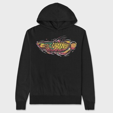 Arowana Watercolor, Unisex Men's Hoodie