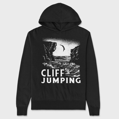 Cliff Jumping, Unisex Men's Hoodie