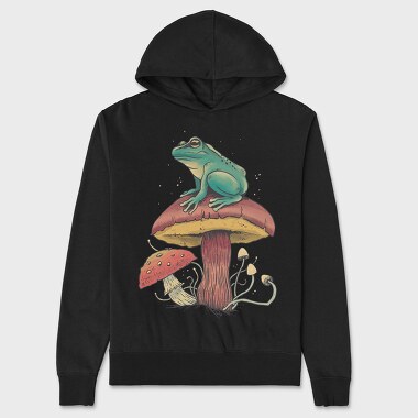Mushroom Frog, Unisex Men's Hoodie