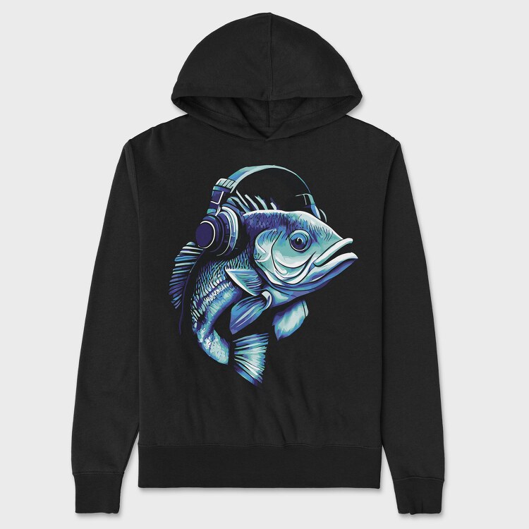 Bass Fish Headphones, Унисекс Мъжко Суичър