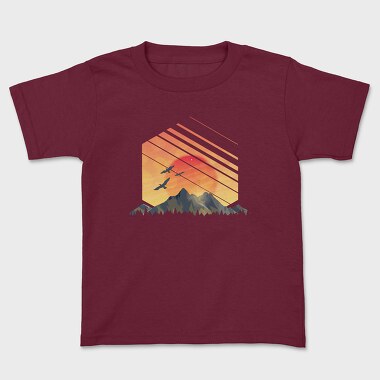 Geometric Sunset, Kids' T-Shirt