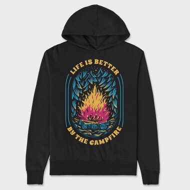 Life Is Better by the Campfire, Unisex Men's Hoodie