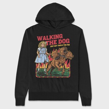 Girl With Three Head Dog, Unisex Men's Hoodie